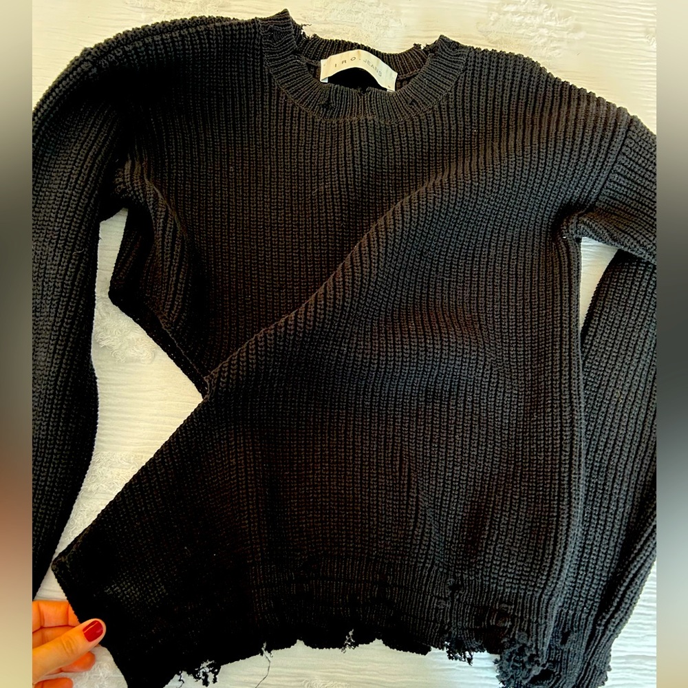 IRO black sweater with cut out black small
